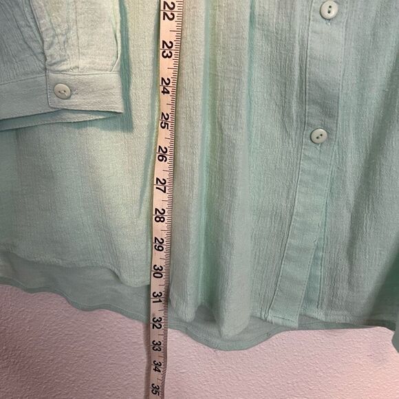 Soft Surroundings Glam Gauze Embroidered Pintuck Pleat Blouse Size Medium - Picture 2 of 7